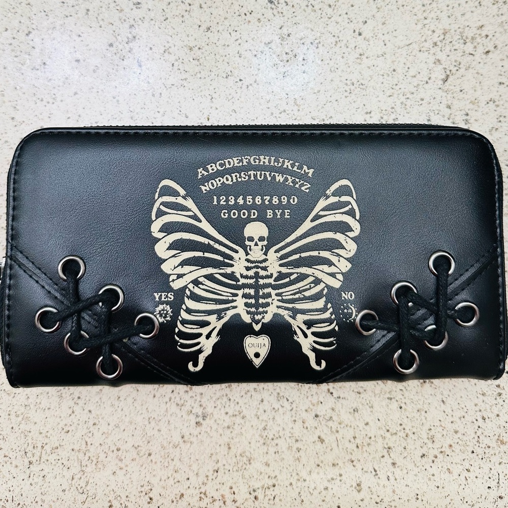 Edgy Black Skeleton Women's Wallet